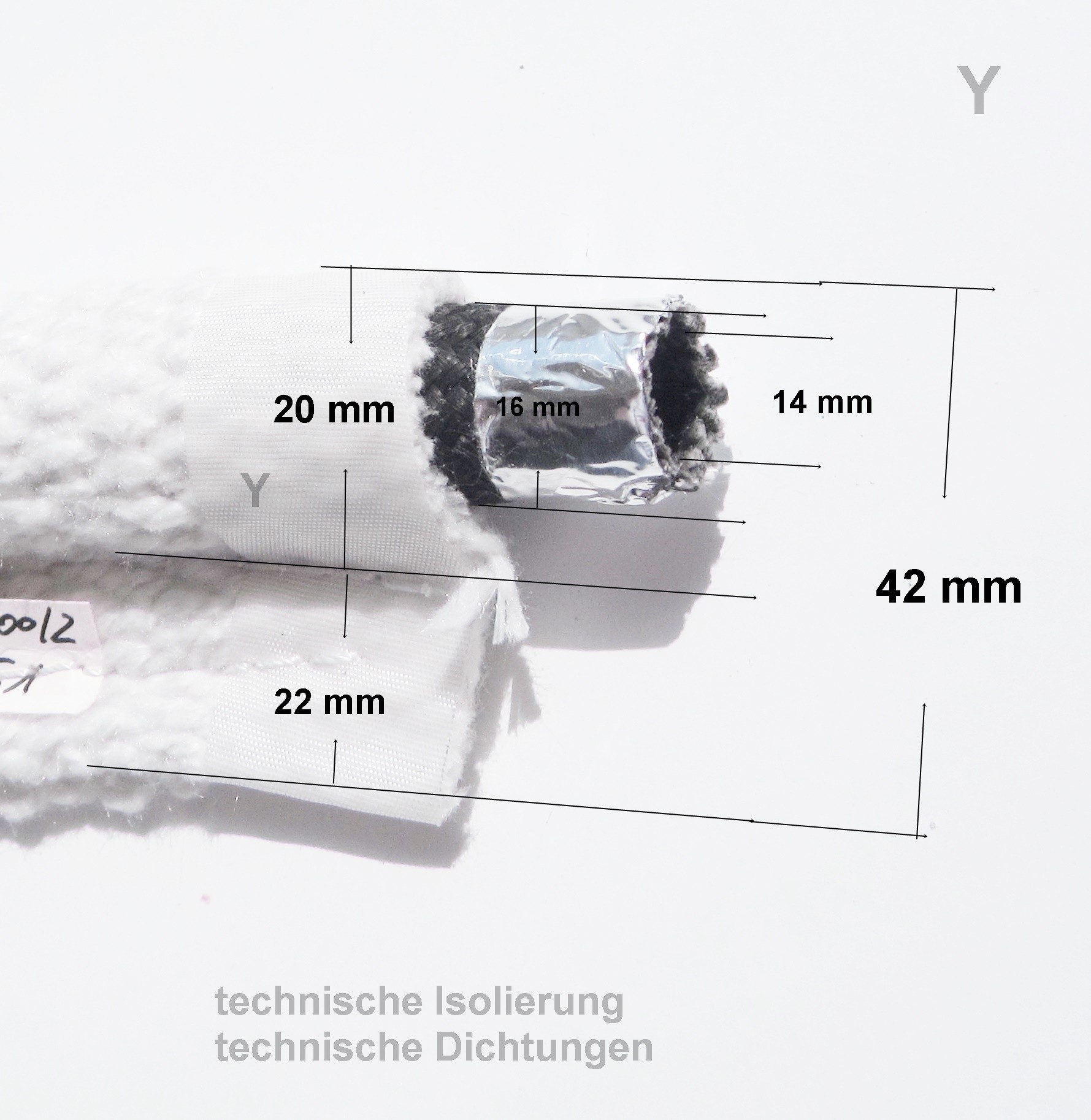 Fahnendichtung mit 16mm Hohlschlauch Trockenofenbau Tunnelofen IOS Wartung Klemmdichtung Kederband
