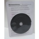 Glasbodenplatte abdichten mit eine Dichtlippe zu montieren auf Laminat Vinyl Parkett Laminat schwarz