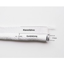 2m Fahnendichtung für Brunner Kamine Wulst 13mm , Kordel 10mm, Klemmfahne ca. 20mm