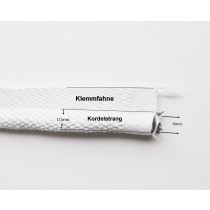 Fahnendichtung für Brunner Kamine Wulst 10mm , Kordel 8mm, Klemmfahne ca. 22mm
