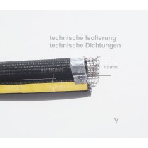 2m Fahnendichtung mit 13mm Drahtgeflecht 10mm Klemmfahne 
