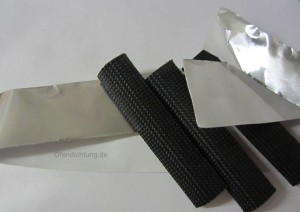 Abklebeband für Dichtschnüre aus Aluminium 3 Dichtschnurhülsen