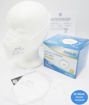 zertifizierte FFP2 Atemschutz Maske Staubmaske Corona Regel Mundschutz Ansuk 007