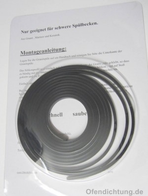 Kaminglasdichtung bis 450°C schwarz Kaminscheibe Isolierung Technische  Dichtung