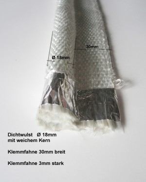 Dichtungsprofil mit 18mm Wulst Fahnendichtung für Sondermaschinenbau Motex Anlagenbau