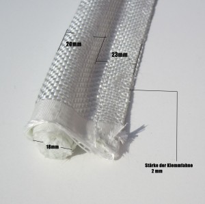 Fahnendichtung mit 18mm Glasfaserpackung Trockenofenbau Tunnelofen IOS Wartung 