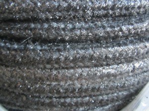 50m Glasfaser Packung 12x12mm graphitiert Heizung Klappe Ofentür Anlagenbau