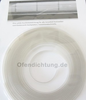Kochfelddichtung Ceranfeld Dichtung 5,5mmx1,5mm Silikon Dichtband 3m grau
