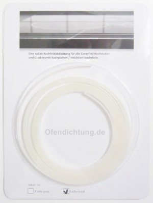 Kochfelddichtung Ceranfeld Dichtung 5,5mmx1,5mm Silikon Dichtband 3m hell